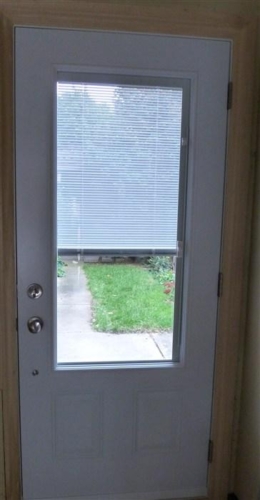 Mini blind door