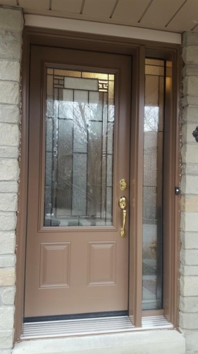 Nouveau glass,saddle brown